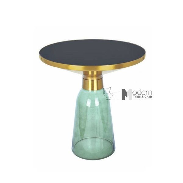 Bàn sofa tiếp khách chân thuỷ tinh mặt kính 70cm TS0970-07G