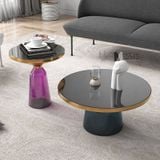 Bàn sofa decor chân thuỷ tinh mặt kính TS0968-05G