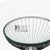 Bàn sofa góc mặt kính 50cm TS Platner-05