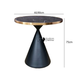 Bàn tiếp khách mặt đá viền vàng TE1547-08EC