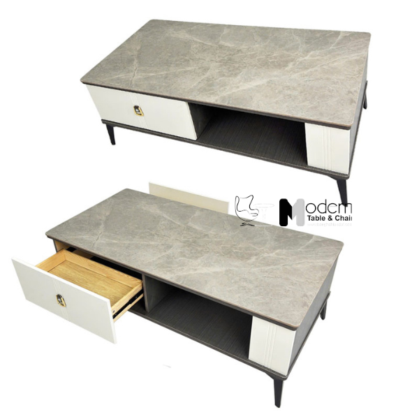 Bàn trà chữ nhật phòng khách 1m2 mặt đá xám TS1006-12E