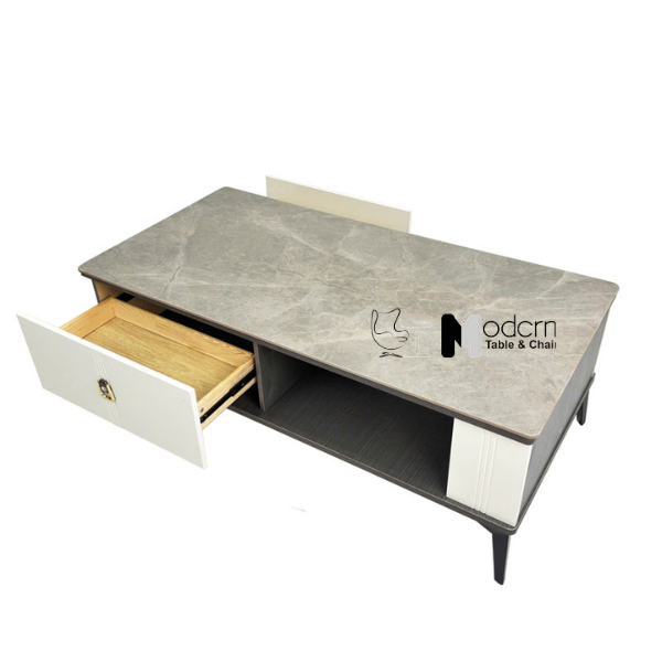 Bàn trà chữ nhật phòng khách 1m2 mặt đá xám TS1006-12E