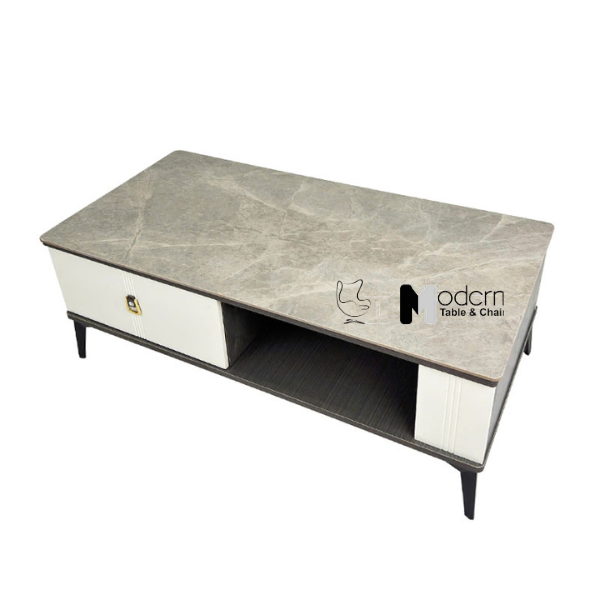 Bàn trà chữ nhật phòng khách 1m2 mặt đá xám TS1006-12E