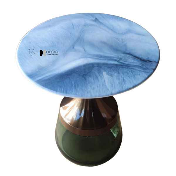 Bàn trà góc chân thuỷ tinh sang trọng TS0966-05E