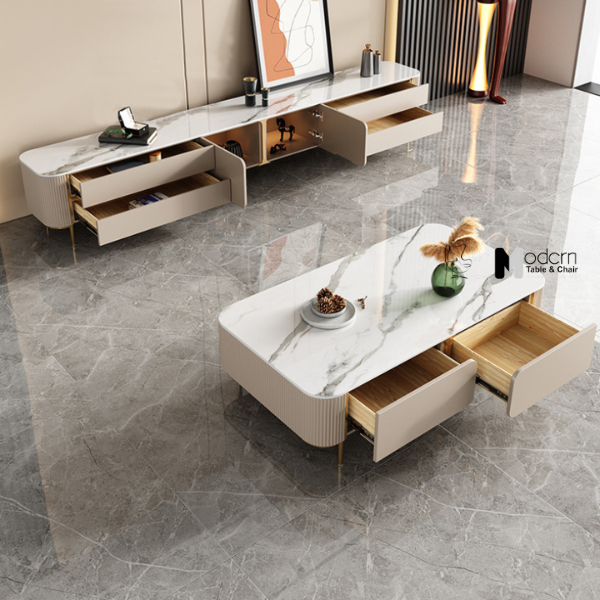 Bàn trà bàn sofa phòng khách mặt đá 1m3 TS1002-13E