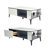 Bàn trà chữ nhật phòng khách 1m2 mặt đá trắng TS1005-12E