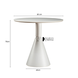 Bàn tròn D80cm tiếp khách cafe khách sạn nhà hàng TE KORIN-08W