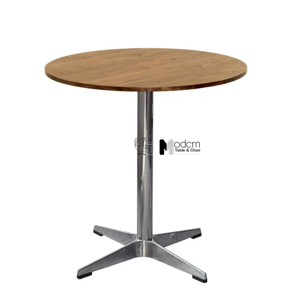 Bàn tròn D70cm tiếp khách cafe mặt gỗ TE1552-07W