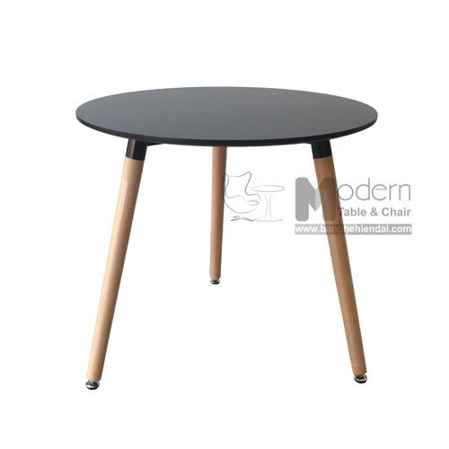 Bộ bàn ghế tròn TE DAW 08 DSW-P1 thân nhựa có nệm chân gỗ hcm