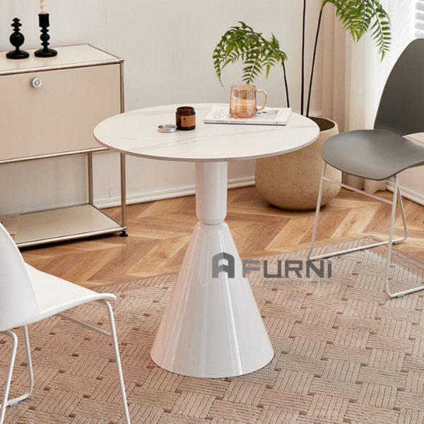 Bàn tròn tiếp khách mặt đá phiến D70cm TE KORIN-07E