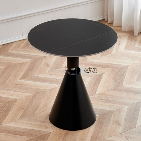 Bàn tròn tiếp khách mặt đá phiến D70cm TE KORIN-07E