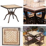 Bàn mặt đá vuông ngoài trời TE2018-81A