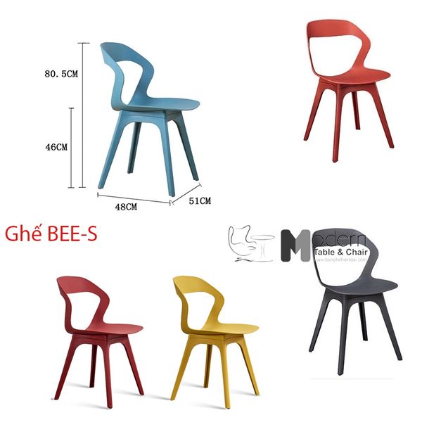 Bộ bàn tiếp khách văn phòng 4 ghế nhựa đúc nhập khẩu hiện đại