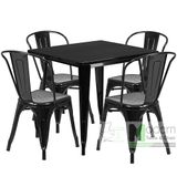 Bàn ăn vuông thép ngoài trời TE TOLIX-08T