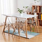 Bộ bàn ghế ăn TE DAW 1m2 và 4 ghế DSW PC nhựa cao cấp