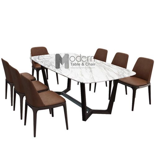 Bàn ăn  1m8 mặt đá vân mây Concorde 18