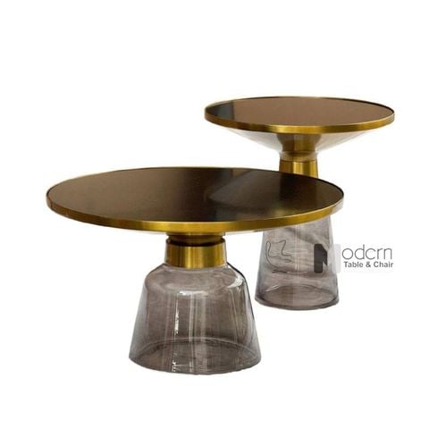 Bộ bàn sofa chân thuỷ tinh mặt kính cao cấp SL 0968_0970-75G