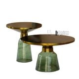 Bộ bàn sofa chân thuỷ tinh mặt kính cao cấp SL 0968_0970-75G