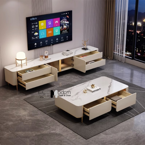 Bộ bàn trà và kệ tủ tivi phòng khách SL 1002-13/20E