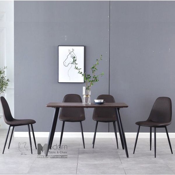 Ghế phòng ăn có nệm chân sắt hiện đại HCM
