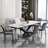 Bộ bàn ăn mặt đá 1m8 cho 6 ghế nệm TN Stratos-18E_Lux 13A-F