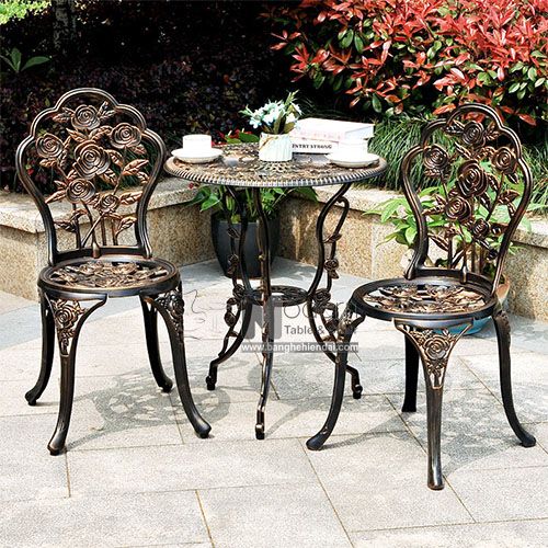 Bàn cafe nhôm đúc nhỏ gọn TE2008-60A