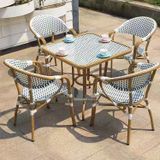 Bàn cafe vuông mặt kính TE2014-80A