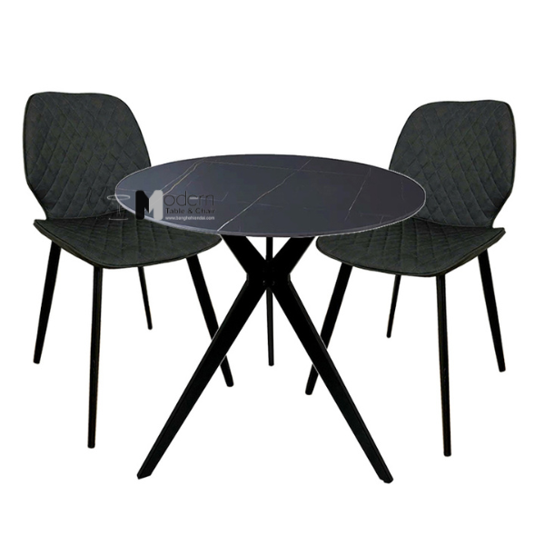 Bộ bàn tròn tiếp khách 2 ghế TE1539-08E_LUX 37A-P