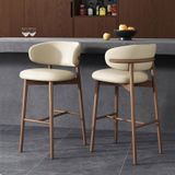 Ghế bar gỗ có lưng hiện đại CB LEO-75P