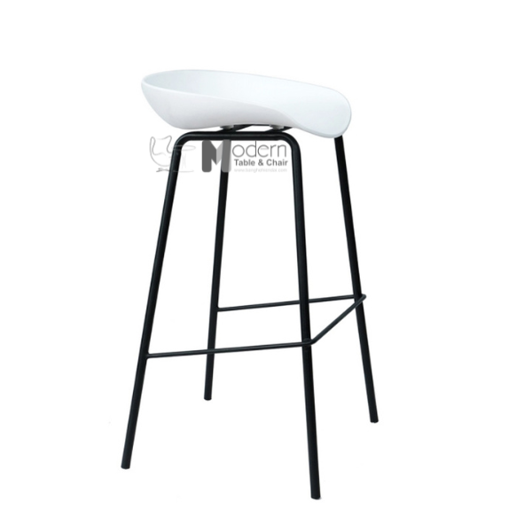 Ghế bar mặt ngồi nhựa chân sắt NIKA-S