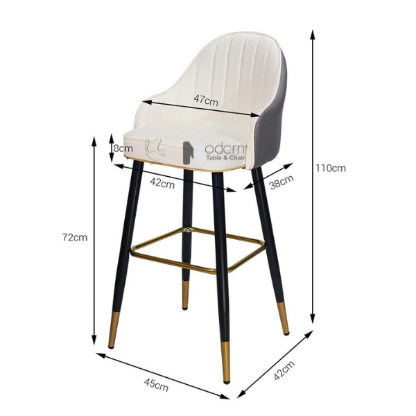 Ghế bar lưng cao nệm dày CB2155-P