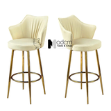 Ghế bar chân vàng cố định nhập khẩu CB2297D-P