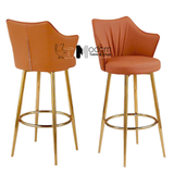 Ghế bar chân vàng cố định nhập khẩu CB2297D-P