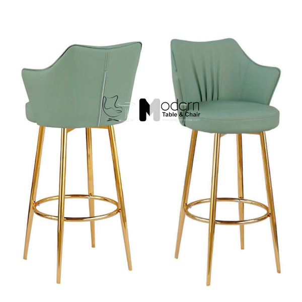 Ghế bar chân vàng cố định nhập khẩu CB2297D-P