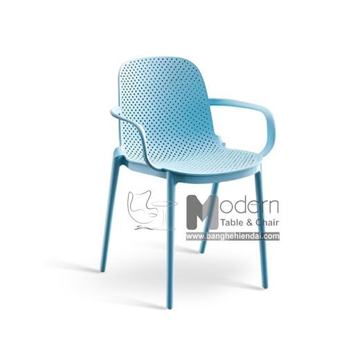 Ghế ăn nhựa đúc lỗ có tay CC1544A-S