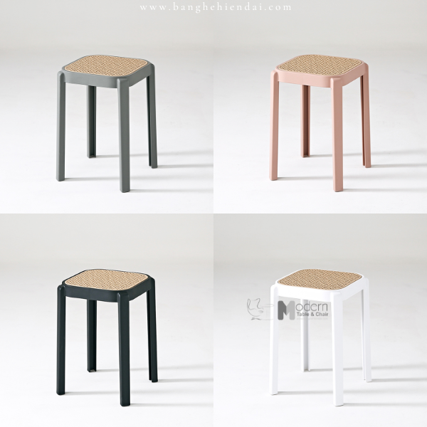 Ghế đôn nhựa đúc xếp chồng CC1556-S