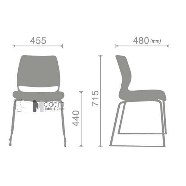 Ghế tiếp khách lưng nhựa CC1557-F