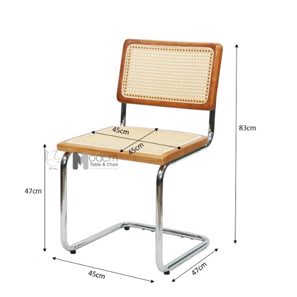 Ghế ăn nệm đan mây chân quỳ CC1560-W