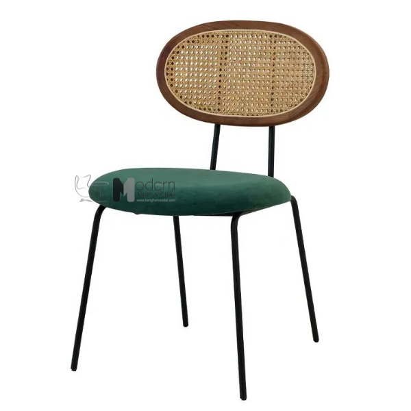 Ghế cafe lưng mây chân sắt CC1563-F