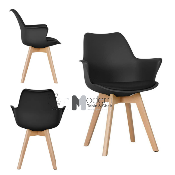 Ghế lưng nhựa có tay chân gỗ CC1570-P