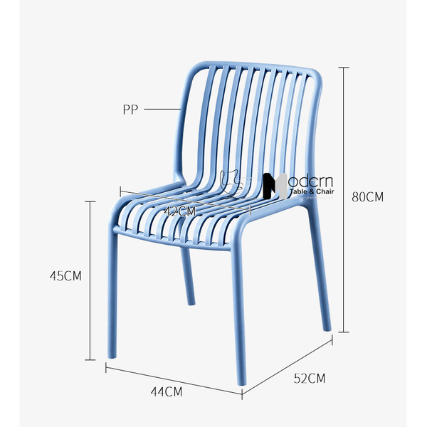 Ghế cafe nhựa đúc xếp chồng CC1580-S