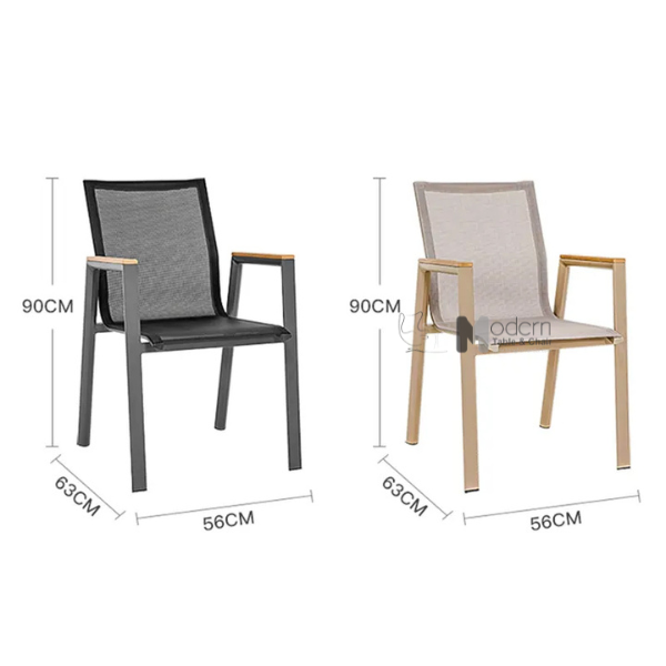 Bộ bàn vuông 2 ghế hồ bơi TE2030-80A_CC2027A