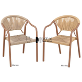 Ghế Cafe ngoài trời dây nhựa đan có tay vịn CC2038-T