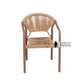 Ghế Cafe ngoài trời dây nhựa đan có tay vịn CC2038-T