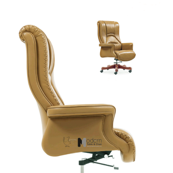 Ghế chủ tịch nệm dày chân gỗ CD7118-P