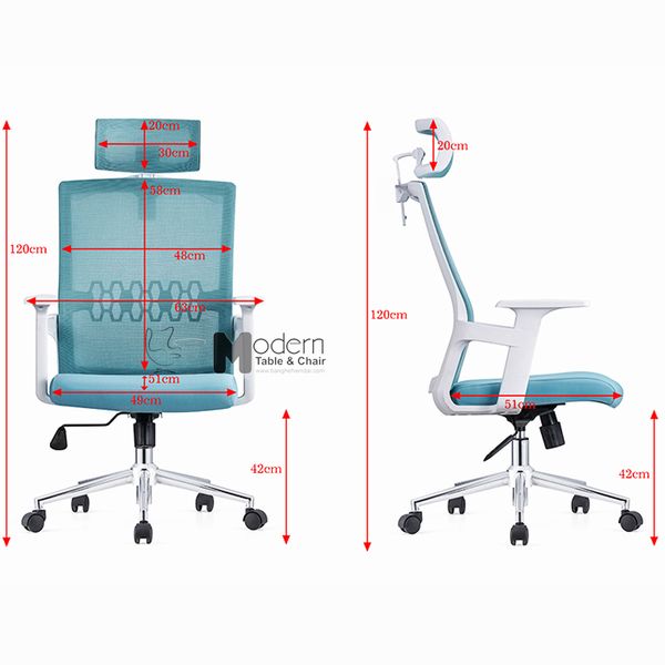 Ghế làm việc lưới có tựa đầu CM4508-M