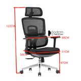 Ghế văn phòng lưng lưới cao có tựa đầu hiện đại CM4527-2M