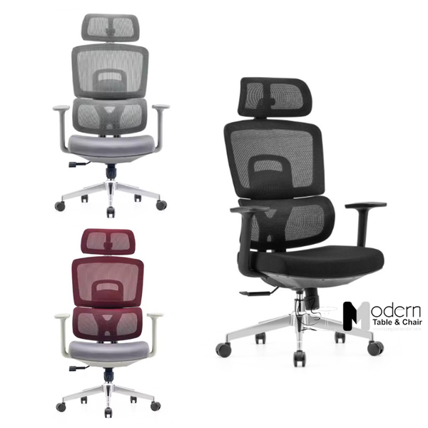 Ghế văn phòng lưng lưới cao có tựa đầu hiện đại CM4527-2M