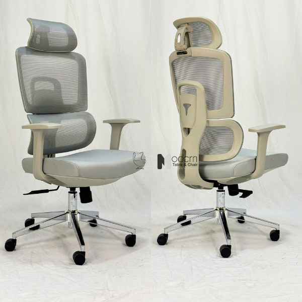 Ghế văn phòng lưng lưới cao có tựa đầu hiện đại CM4527-2M