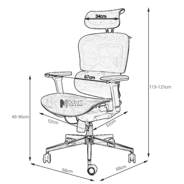 Ghế lưới làm việc ergonomic CM4533-1M